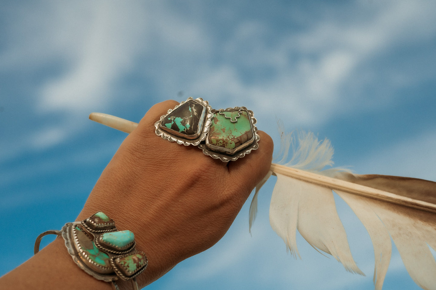 SPIRITED BLUE MOON TURQUOISE + STERLING SILVER RING