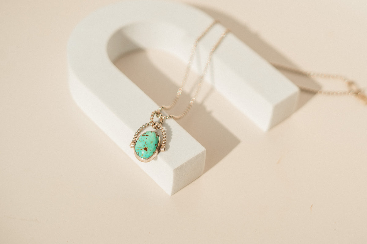 BIBBENLUKE NSW ~ MAKE A TURQUOISE + STERLING SILVER NECKLACE CLINIC.