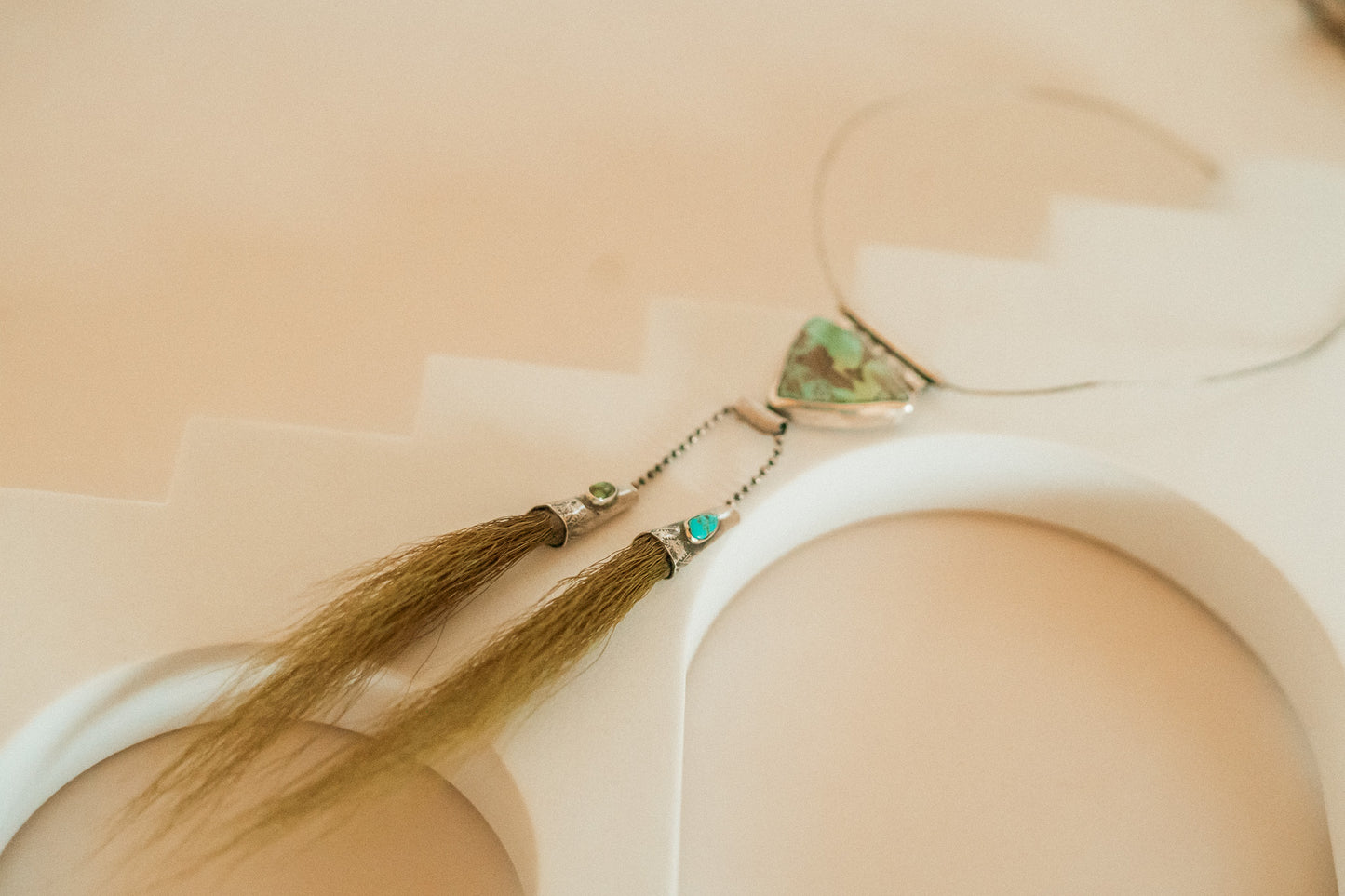 WITH THE WIND KINETIC STERLING SILVER + ROYSTON TURQUOISE NECKLACE