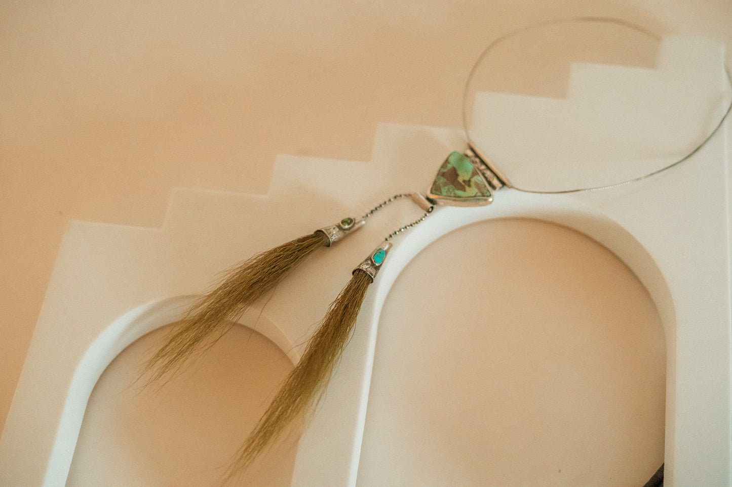 WITH THE WIND KINETIC STERLING SILVER + ROYSTON TURQUOISE NECKLACE