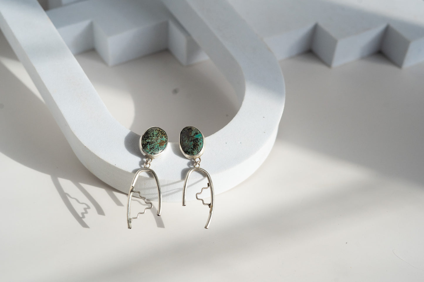 NORTHERLY AFRICAN TURQUOISE + STERLING SILVER EARRINGS