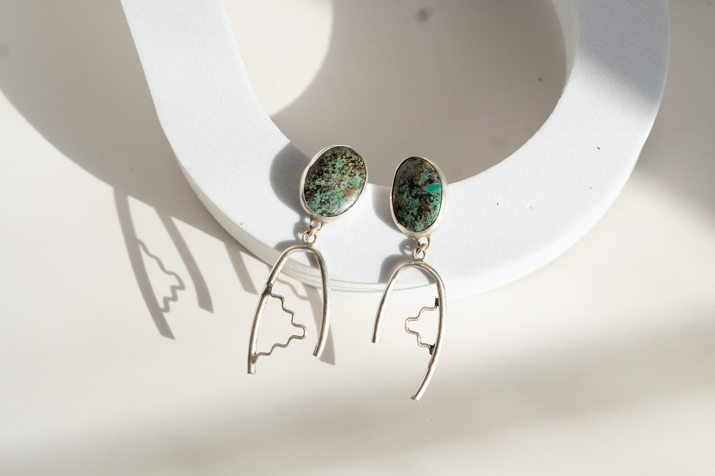 NORTHERLY AFRICAN TURQUOISE + STERLING SILVER EARRINGS