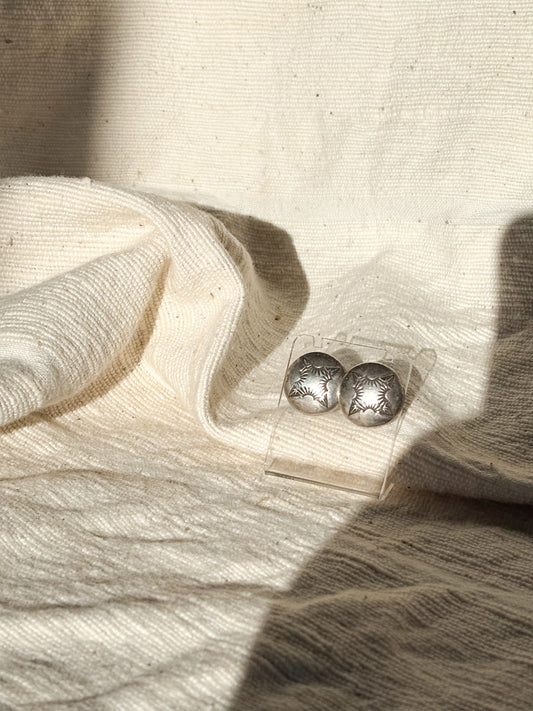 STAMPED DOME .925 EARRINGS